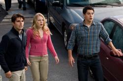 Miles Fisher, Emma Bell and Nicholas D'Agosto in Final Destination 5. Miles Fisher, Emma Bell and Nicholas D'Agosto in Final Destination 5.
