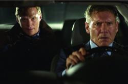 Paul Bettany and Harrison Ford in Firewall.