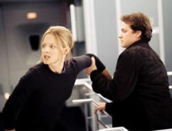 Jodie Foster and Peter Sarsgaard in Flightplan. Jodie Foster and Peter Sarsgaard in Flightplan.