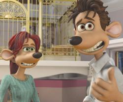 Kate Winslet and Hugh Jackman provide the voices of Rita and Roddy in Flushed Away.