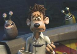 Roddy gets serenaded by singing slugs in Flushed Away. Roddy gets serenaded by singing slugs in Flushed Away.