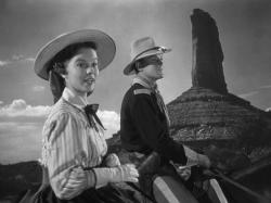 Shirley Temple and John Agar in Fort Apache.