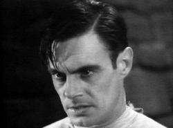 Colin Clive as Dr. Frankenstein in Frankenstein. 