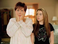 Jamie Lee Curtis and Lindsay Lohan in Freaky Friday. Jamie Lee Curtis and Lindsay Lohan in Freaky Friday.
