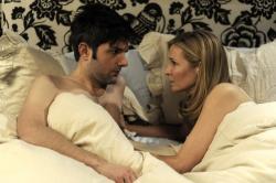 Adam Scott and Jennifer Westfeldt in Friends with Kids. Adam Scott and Jennifer Westfeldt in Friends with Kids.