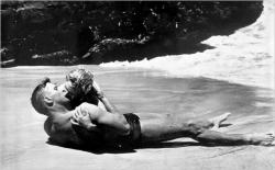 Burt Lancaster and Deborah Kerr in From Here to Eternity. Burt Lancaster and Deborah Kerr in From Here to Eternity.