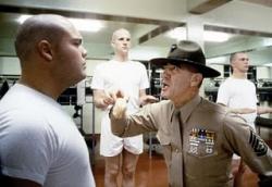 Vincent D'Onofrio, Matthew Modine and R. Lee Ermey in Full Metal Jacket Vincent D'Onofrio, Matthew Modine and R. Lee Ermey in Full Metal Jacket