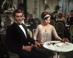 Barbra Streisand and Omar Sharif in Funny Girl.