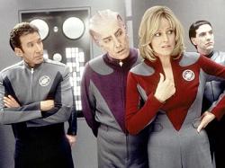 Tim Allen, Alan Rickman and Sigourney Weaver in Galaxy Quest. Tim Allen, Alan Rickman and Sigourney Weaver in Galaxy Quest.