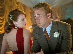 Emma Stone and Ryan Gosling in Gangster Squad. Emma Stone and Ryan Gosling in Gangster Squad.
