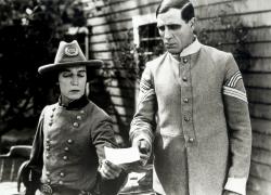 Buster Keaton in The General. Buster Keaton in The General.