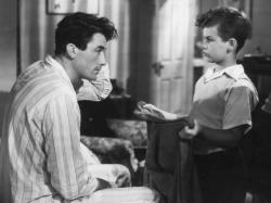 Gregory Peck and Dean Stockwell in Gentleman's Agreement. Gregory Peck and Dean Stockwell in Gentleman's Agreement.
