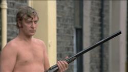 Michael Caine has a big gun in Get Carter.