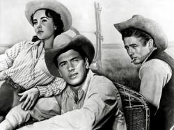 Elizabeth Taylor, Rock Hudson and James Dean in Giant.