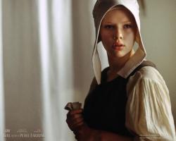 Scarlett Johansson in Girl with the Pearl Earring. Scarlett Johansson in Girl with the Pearl Earring.