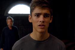 Jeff Bridges and Brenton Thwaites in The Giver.