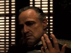 Marlon Brando in The Godfather. Marlon Brando in The Godfather.