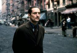 Robert De Niro as the young Vito Corleone.