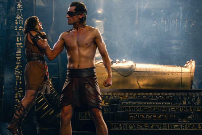 Brenton Thwaites and Nikolaj Coster-Waldau in The Gods of Egypt