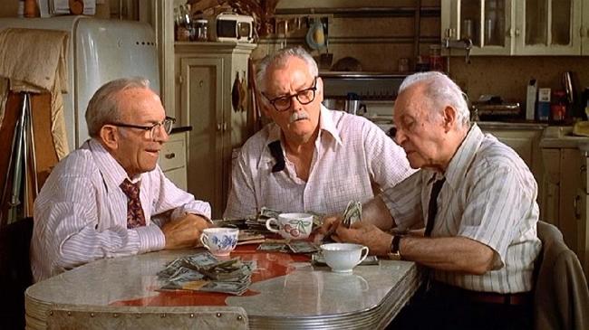 George Burns, Art Carney, and Lee Strasberg in Going in Style.