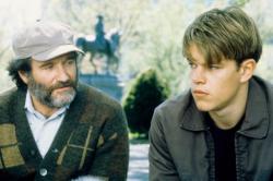 Robin Williams and Matt Damon in Good Will Hunting. Robin Williams and Matt Damon in Good Will Hunting.