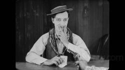 Buster Keaton imitates Lillian Gish in Go West. Buster Keaton imitates Lillian Gish in Go West.