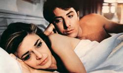 Anne Bancroft and Dustin Hoffman in The Graduate.