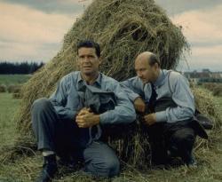 James Garner and Donald Pleasence in The Great Escape.