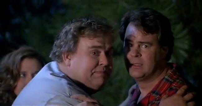 John Candy and Dan Akroyd in The Great Outdoors John Candy and Dan Akroyd in The Great Outdoors