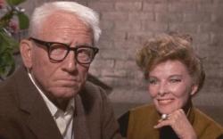 Spencer Tracy and Katharine Hepburn in Guess Who's Coming to Dinner. Spencer Tracy and Katharine Hepburn in Guess Who's Coming to Dinner.