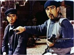 James Darren and Anthony Quinn in The Guns of Navarone.