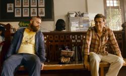 Zach Galifianakis, the monkey and Ed Helms in The Hangover Part II Zach Galifianakis, the monkey and Ed Helms in The Hangover Part II