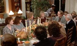 The family gathers for Thanksgiving dinner in Hannah and Her Sisters. The family gathers for Thanksgiving dinner in Hannah and Her Sisters.