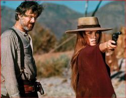 Robert Culp and Raquel Welch in Hannie Caulder