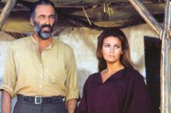 Christopher Lee and Raquel Welch in Hannie Caulder.