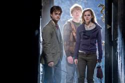 Daniel Radcliffe, Rupert Grint and Emma Watson in Harry Potter and the Deathly Hallows.