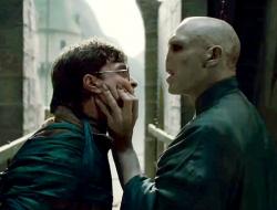 Daniel Radcliffe and Ralph Fiennes in Harry Potter and the Deathly Hallows: Part 2. Daniel Radcliffe and Ralph Fiennes in Harry Potter and the Deathly Hallows: Part 2.