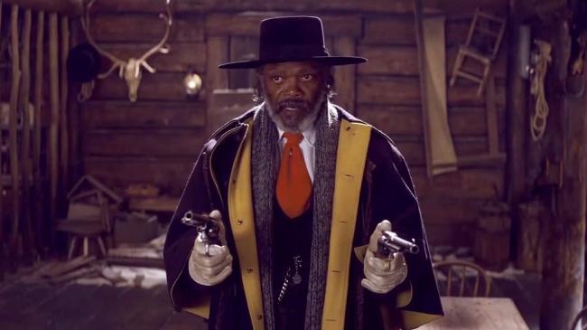 Samuel L. Jackson in The Hateful Eight. Samuel L. Jackson in The Hateful Eight.