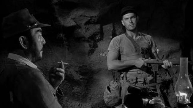 Sessue Hayakawa and Jeffrey Hunter in Hell to Eternity.