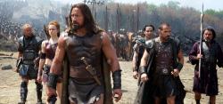 Aksel Hennie, Ingrid Bolso Berdal, Dwayne Johnson, Reece Ritchie, Rufus Sewell, and Ian McShane in Hercules.