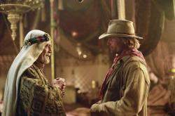 Omar Sharif and Viggo Mortensen in Hidalgo. Omar Sharif and Viggo Mortensen in Hidalgo.