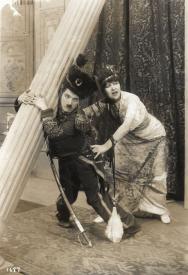 Charlie Chaplin and Charlotte Mineau in His New Job.