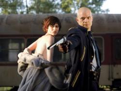 Olga Kurylenko and Timothy Olyphant in Hitman.