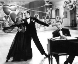 Marjorie Reynolds, Fred Astaire and Bing Crosby in Holiday Inn. Marjorie Reynolds, Fred Astaire and Bing Crosby in Holiday Inn.