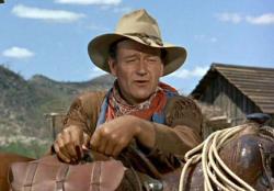 John Wayne in Hondo. John Wayne in Hondo.
