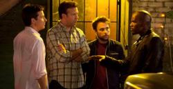 Jason Bateman, Jason Sudeikis, Charlie Day and Jamie Foxx in Horrible Bosses 2. Jason Bateman, Jason Sudeikis, Charlie Day and Jamie Foxx in Horrible Bosses 2.