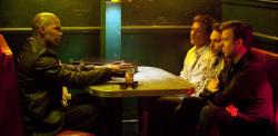 Motherfucker Jones gives the boys murder advice in horrible Bosses. Motherfucker Jones gives the boys murder advice in horrible Bosses.