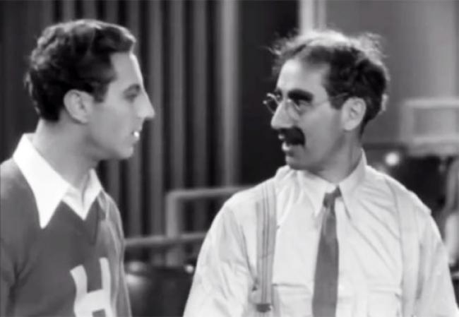 Zeppo and Groucho Marx in Horse Feathers