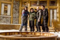 Craig Robinson, Clark Duke, Rob Corddry and John Cusack in Hot Tub Time Machine.