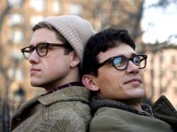 Aaron Tveit and James Franco as life long couple Peter Orlovsky and Allen Ginsberg.